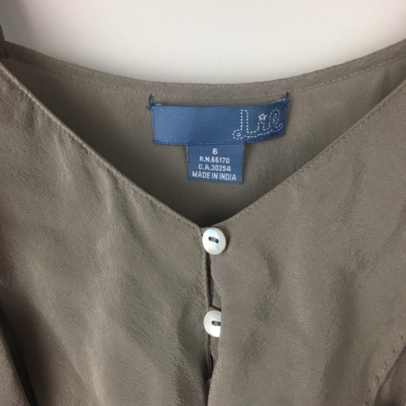 Silk Rufflefront Sleeveless Top - Picture 2 of 5